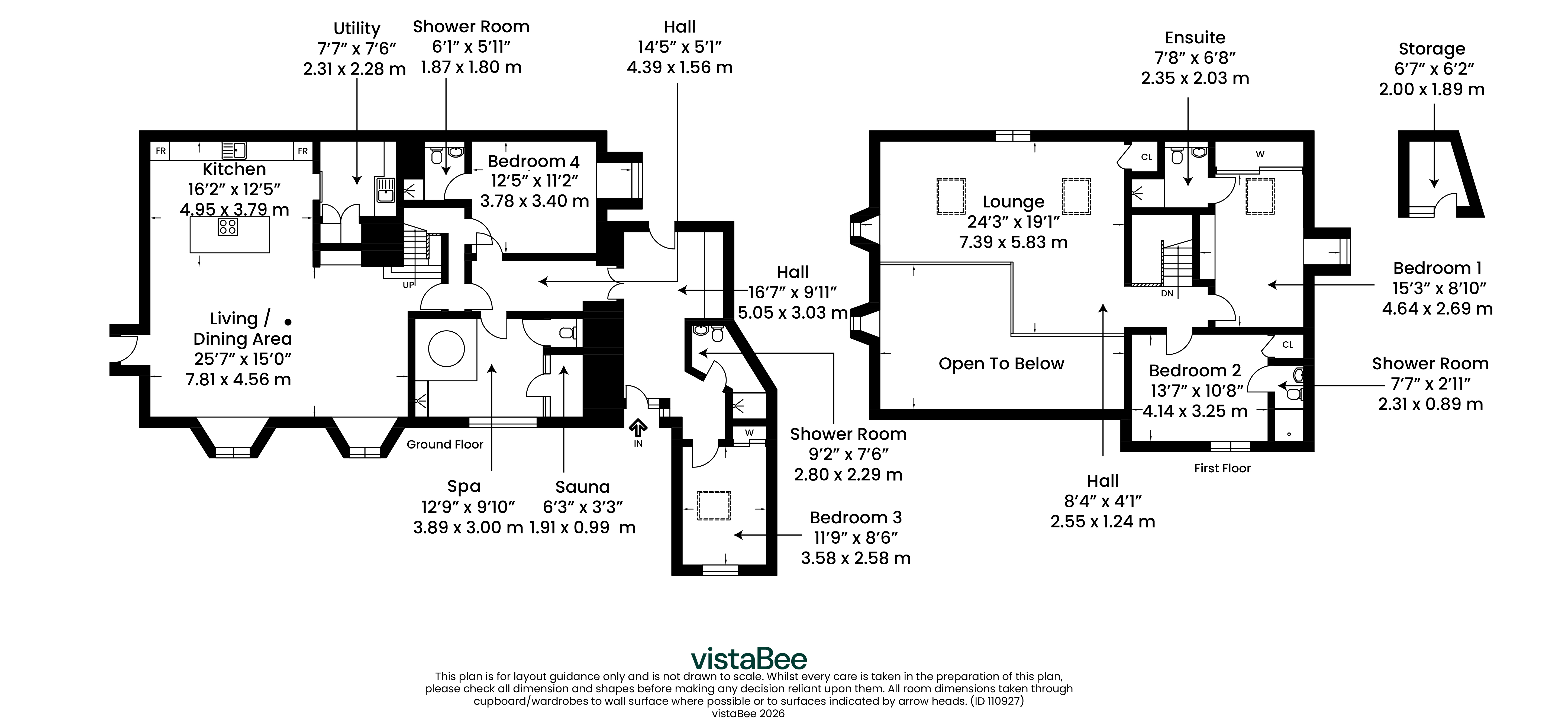 Floor plan of The Auld Kirk — ground floor and first floor